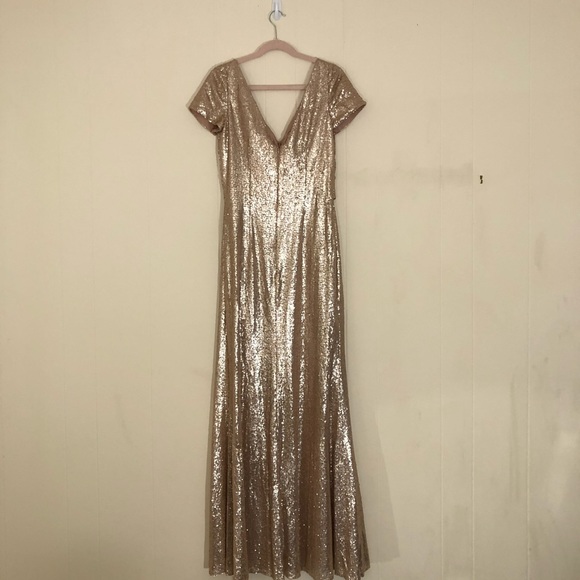 NWT Shimmering Gold Bridesmaids/ Party Dress - Picture 4 of 11
